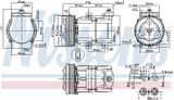 NISSENS Kompressor, klimatanläggning 890081