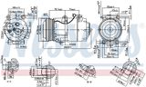 NISSENS Kompressor, klimatanläggning 890090