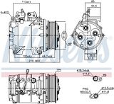 NISSENS Kompressor, klimatanläggning 890128