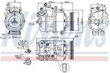 NISSENS Kompressor, klimatanläggning 89023
