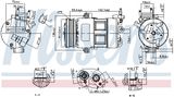 NISSENS Kompressor, klimatanläggning 890639
