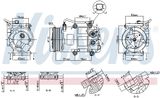 NISSENS Kompressor, klimatanläggning 890655