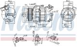NISSENS Компрессор, кондиционер 890656