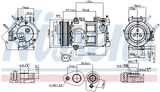 NISSENS Kompressor, klimatanläggning 890693