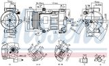 NISSENS Kompressor, klimatanläggning 890758