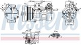 NISSENS Kompressor, klimatanläggning 890776