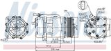 NISSENS Компрессор, кондиционер 89117