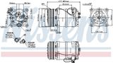 NISSENS Kompressor, klimatanläggning 89249