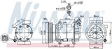 NISSENS Компрессор, кондиционер 89332