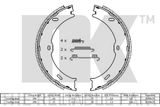 NK Trummelpiduriklotside komplekt, käsipidur 2733782