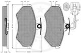 OPTIMAL Комплект тормозных колодок, дисковый тормоз 10003