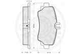OPTIMAL Комплект тормозных колодок, дисковый тормоз 65022