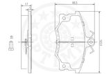 OPTIMAL Комплект тормозных колодок, дисковый тормоз 9366