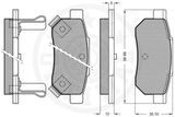OPTIMAL Комплект тормозных колодок, дисковый тормоз 9572