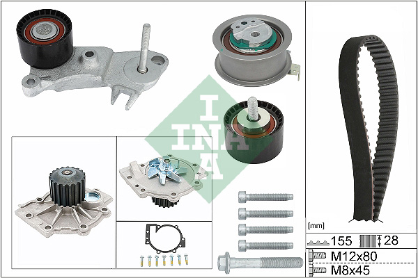 Schaeffler INA Водяной насос + комплект зубчатого ремня 530 0762 30 ...