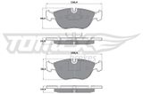 TOMEX Brakes Bromsbeläggssats, skivbroms TX 14-02