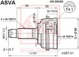 ASVA Ledsats, drivaxel HN-35A50
