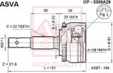ASVA Ledsats, drivaxel OP-3359A29