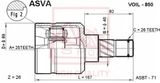 ASVA Ledsats, drivaxel VOIL-850