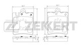 ZEKKERT Комплект тормозных колодок, дисковый тормоз BS-1165