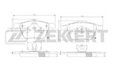 ZEKKERT Bromsbeläggssats, skivbroms BS-1372