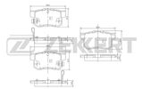 ZEKKERT Комплект тормозных колодок, дисковый тормоз BS-1713