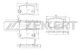 ZEKKERT Комплект тормозных колодок, дисковый тормоз BS-1720