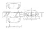 ZEKKERT Комплект тормозных колодок, дисковый тормоз BS-1735