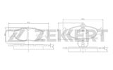ZEKKERT Bremžu uzliku kompl., Disku bremzes BS-2346