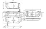 ZEKKERT Комплект тормозных колодок, дисковый тормоз BS-2424
