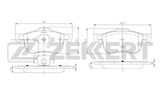 ZEKKERT Bromsbeläggssats, skivbroms BS-2760