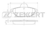 ZEKKERT Комплект тормозных колодок, дисковый тормоз BS-2872