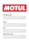 MOTUL Õlivahetuse kleebis MOTUL OIL CHANGE STICKER