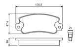 BOSCH Комплект тормозных колодок, дисковый тормоз 0 986 424 098