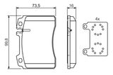 BOSCH Комплект тормозных колодок, дисковый тормоз 0 986 424 170