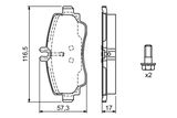 BOSCH Комплект тормозных колодок, дисковый тормоз 0 986 424 470