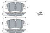 BOSCH Комплект тормозных колодок, дисковый тормоз 0 986 424 517