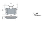 BOSCH Комплект тормозных колодок, дисковый тормоз 0 986 424 751