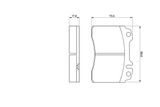 BOSCH Комплект тормозных колодок, дисковый тормоз 0 986 460 966
