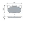 BOSCH Комплект тормозных колодок, дисковый тормоз 0 986 460 970