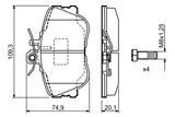 BOSCH Комплект тормозных колодок, дисковый тормоз 0 986 460 977