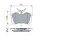 BOSCH Комплект тормозных колодок, дисковый тормоз 0 986 466 683