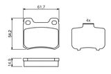 BOSCH Комплект тормозных колодок, дисковый тормоз 0 986 466 871