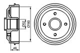 BOSCH Тормозной барабан 0 986 477 116