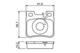 BOSCH Комплект тормозных колодок, дисковый тормоз 0 986 490 260
