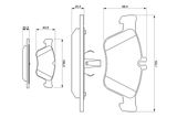 BOSCH Комплект тормозных колодок, дисковый тормоз 0 986 494 001