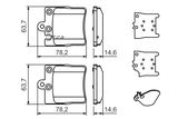 BOSCH Комплект тормозных колодок, дисковый тормоз 0 986 494 022