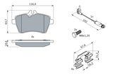 BOSCH Комплект тормозных колодок, дисковый тормоз 0 986 494 087