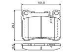 BOSCH Комплект тормозных колодок, дисковый тормоз 0 986 494 166