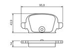 BOSCH Комплект тормозных колодок, дисковый тормоз 0 986 494 340